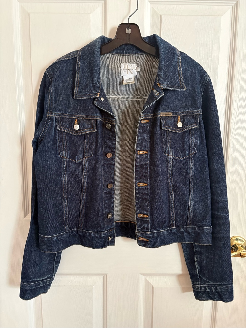 Calvin Klein Jeans Dark Blue Denim Trucker Jacket